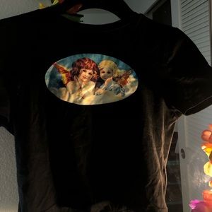 black angel crop top